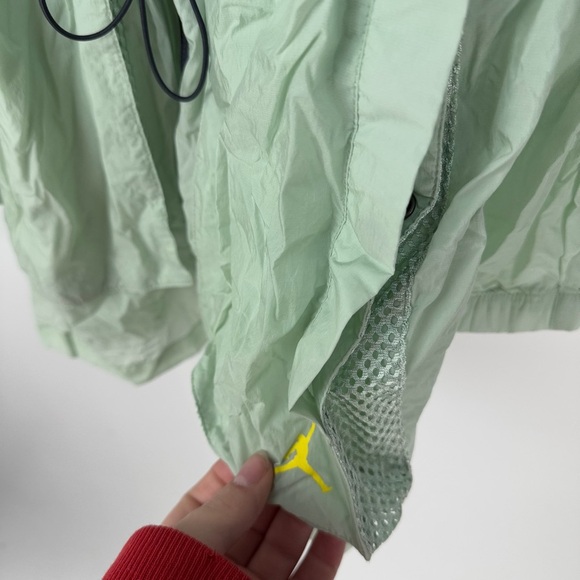 Jordan Zip Up Drawstring Mint Green Off-Shoulder Mini Dress - Picture 3 of 5